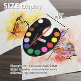 BAZIC 12 Ct. Watercolor w/ Brush, pack of 24