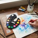 BAZIC 12 Ct. Watercolor w/ Brush, pack of 24
