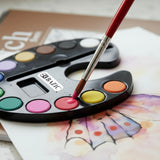 BAZIC 12 Ct. Watercolor w/ Brush, pack of 24