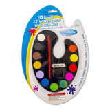 BAZIC 12 Ct. Watercolor w/ Brush, pack of 24