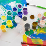 BAZIC 0.17 FL OZ (5 mL) 12 Color Kid's Paint w/ Brush, pack of 24