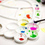BAZIC 0.17 FL OZ (5 mL) 12 Color Kid's Paint w/ Brush, pack of 24