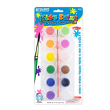 BAZIC 0.17 FL OZ (5 mL) 12 Color Kid's Paint w/ Brush, pack of 24