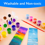 BAZIC 0.17 FL OZ (5 mL) 18 Color Kid's Paint w/ Brush, pack of 24