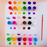 BAZIC 0.17 FL OZ (5 mL) 18 Color Kid's Paint w/ Brush, pack of 24