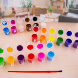 BAZIC 0.17 FL OZ (5 mL) 18 Color Kid's Paint w/ Brush, pack of 24