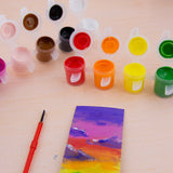 BAZIC 0.17 FL OZ (5 mL) 18 Color Kid's Paint w/ Brush, pack of 24