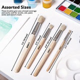 BAZIC Round Natural Bristle Stencil Brush (4/Pack), pack of 24