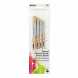 BAZIC Round Natural Bristle Stencil Brush (4/Pack), pack of 24