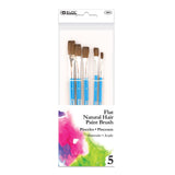 BAZIC Flat Natural Hair Paint Brush (5/Pack), pack of 24