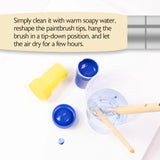 BAZIC Flat Natural Bristle Paint Brush (9/Pack), pack of 12