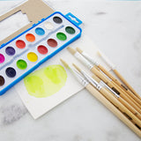 BAZIC Flat Natural Bristle Paint Brush (9/Pack), pack of 12