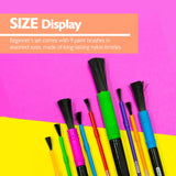 BAZIC Asst. Size Kid's Paint Brush Set (9/Pack), pack of 24