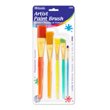 BAZIC Paint Brush w/ Translucent Handle set (5/Pack), pack of 24