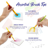 BAZIC Paint Brush w/ Translucent Handle set (7/Pack), pack of 24