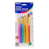 BAZIC Paint Brush w/ Translucent Handle set (7/Pack), pack of 24
