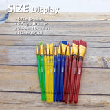 BAZIC 12-pieces Assorted Artist Paint Brush, pack of 12