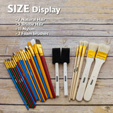 BAZIC 25-pieces Assorted All Purpose Brushes, pack of 12