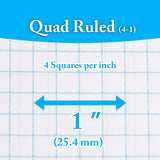 BAZIC 100 Ct. Quad-Ruled 4-1" Spiral Notebook, Case Pack 24