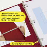 BAZIC 1" Burgundy 3-Ring View Binder w/ 2-Pockets
