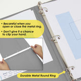 BAZIC 1" Grey 3-Ring View Binder w/ 2-Pockets, 4121 (Case of 12)