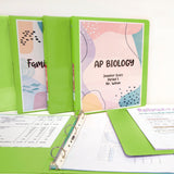 BAZIC 1" Lime Green 3-Ring View Binder w/ 2-Pockets