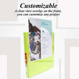 BAZIC 1" Lime Green 3-Ring View Binder w/ 2-Pockets