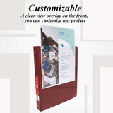 BAZIC 3 Ring Binder 1.5" Economy View Binders Burgundy, Hold 280 Sheets, 12-Count