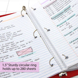 BAZIC 3 Ring Binder 1.5" Economy View Binders Burgundy, Hold 280 Sheets, 12-Count