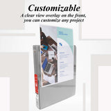 BAZIC 1.5" Grey 3-Ring View Binder w/ 2-Pockets (12-PACK)