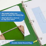 BAZIC 1.5" Green 3-Ring View Binder w/ 2-Pockets, pack of 12