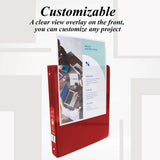 BAZIC 3 Ring Binder 1.5" Economy View Binders Red, Hold 280 Sheets, 12-Count