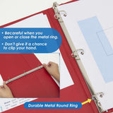 BAZIC 3 Ring Binder 1.5" Economy View Binders Red, Hold 280 Sheets, 12-Count