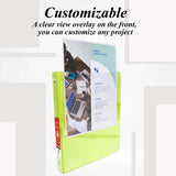 BAZIC 1.5" Lime Green 3-Ring View Binder w/ 2-Pockets (12-Pack)