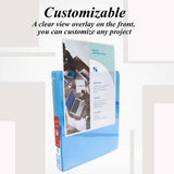 BAZIC 3 Ring Binder 1.5" Economy View Binders Cyan, Hold 280 Sheets, 12-Count