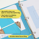 BAZIC 3 Ring Binder 1.5" Economy View Binders Cyan, Hold 280 Sheets, 12-Count