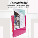 BAZIC 1.5" Fuchsia 3-Ring View Binder w/ 2-Pockets (12-Pack)