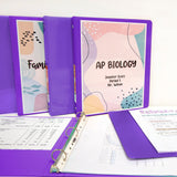 BAZIC 1.5" Purple 3-Ring View Binder w/ 2-Pockets (12-Pack)