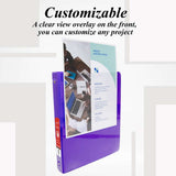 BAZIC 1.5" Purple 3-Ring View Binder w/ 2-Pockets (12-Pack)