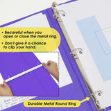 BAZIC 1.5" Purple 3-Ring View Binder w/ 2-Pockets (12-Pack)