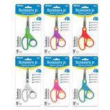 BAZIC 5" Soft Grip Blunt Tip Stainless Steel Scissors, pack of 24