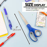 BAZIC 8" Classic Grip Stainless Steel Scissors, pack of 24