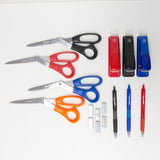 BAZIC 8" Classic Left Handed Bent Stainless Steel Scissors, pack of 24