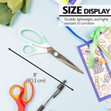 BAZIC 8" Pastel Axicia Grip Multipurpose Stainless Steel Scissors, pack of 24