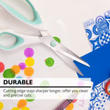 BAZIC 8" Pastel Axicia Grip Multipurpose Stainless Steel Scissors, pack of 24