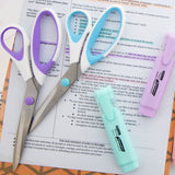 BAZIC 8" Pastel Axicia Grip Multipurpose Stainless Steel Scissors, pack of 24