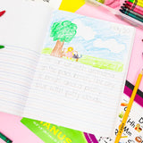 BAZIC Primary-Ruled Journal COMPOSITION BOOK for Pre-School to 2nd Grade-Practice Handwriting&Creativity