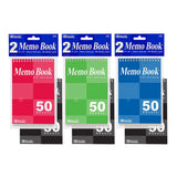 BAZIC 50 Ct. 4" X 6" Top Bound Spiral Memo Books (2/Pack), pack of 24