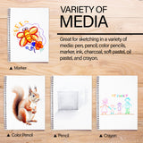 BAZIC 30 Ct. 8.5" X 11" Side Bound Spiral Sketch Book (1-PACK)