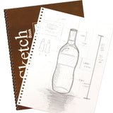 BAZIC 30 Ct. 8.5" X 11" Side Bound Spiral Sketch Book (1-PACK)